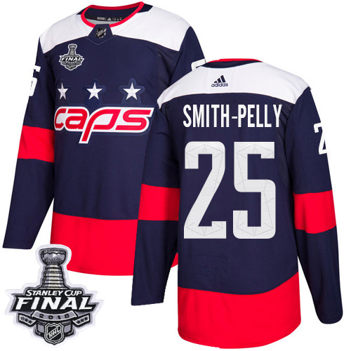 Adidas Washington Capitals #25 Devante Smith-Pelly Navy 2018 Stadium Series Stanley Cup Final Stitched NHL Jersey