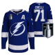 Men's Tampa Bay Lightning #71 Anthony Cirelli 2022 Stanley Cup Playoffs Blue Jersey