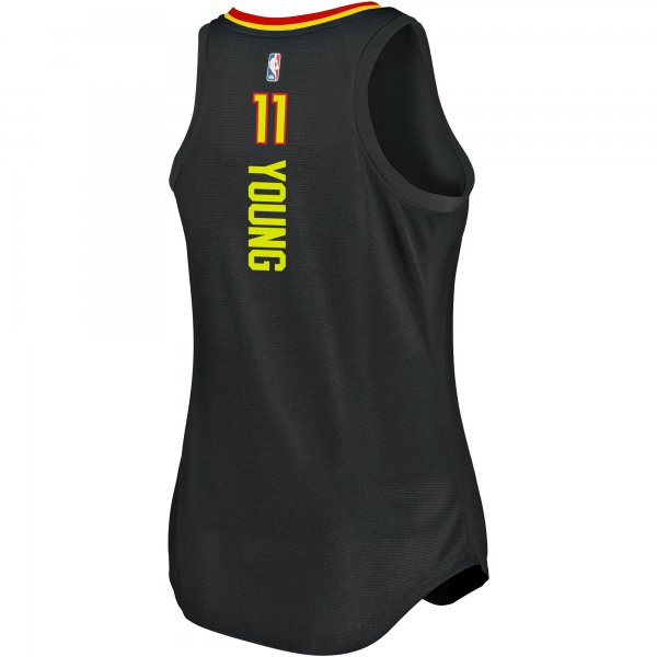 Women's Atlanta Hawks Trae Young Fanatics Black Fast Break Tank Jersey - Icon Edition