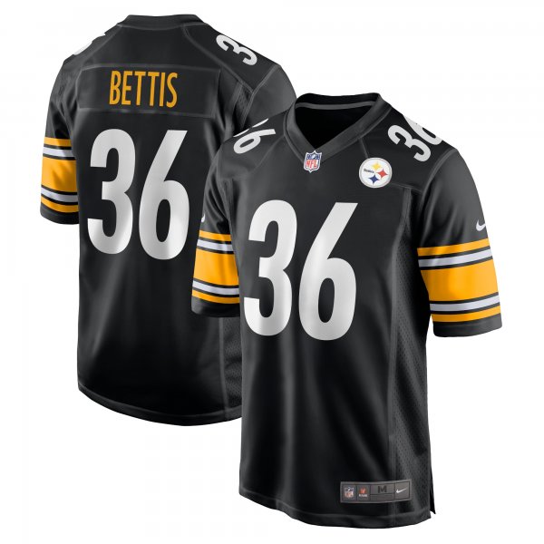 Men's Pittsburgh Steelers Jerome Bettis Nike Black Retired Player Game Jersey