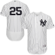 Men's New York Yankees #25 Gleyber Torres White Strip Flexbase Collection Stitched MLB Jersey