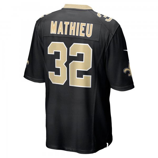 Men's New Orleans Saints Tyrann Mathieu Nike Black Game Jersey