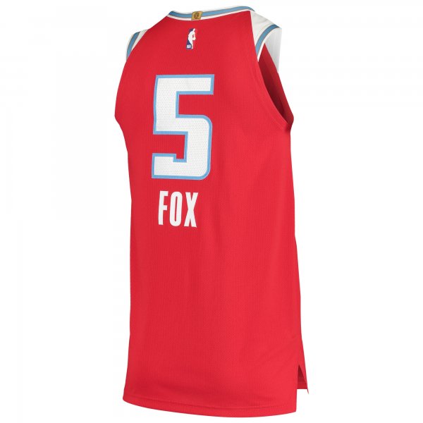 Men's Sacramento Kings De'Aaron Fox Nike Red Badge Jersey - City Edition