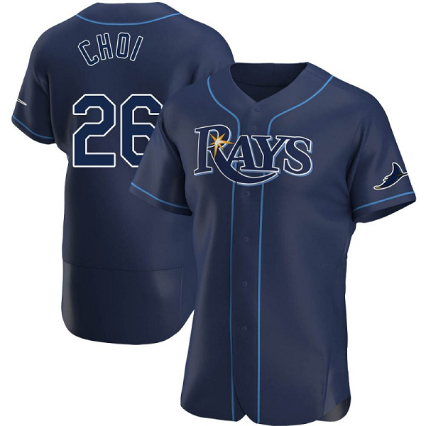 Men's Tampa Bay Rays #26 Ji-Man Choi Navy Alternate Nike MLB Jersey