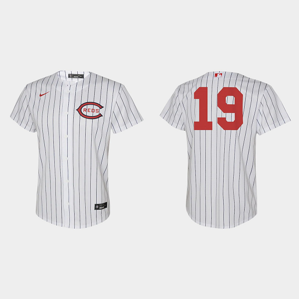 Youth Cincinnati Reds #19 Joey Votto White 2022 Field of Dreams Jersey