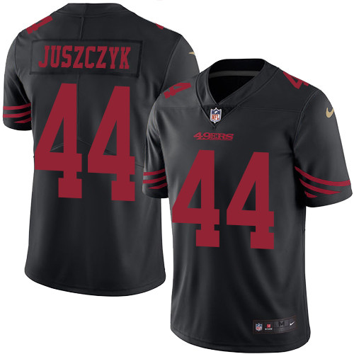 Nike San Francisco 49ers #44 Kyle Juszczyk Men's Limited Black Rush Vapor Untouchable NFL Jersey