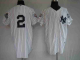 New York Yankees #2 Derek Jeter Stitched White MLB Jersey