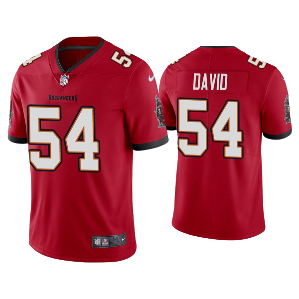 Men's Nike Tampa Bay Buccaneers #54 Lavonte David 2020 Red Vapor Limited Jersey