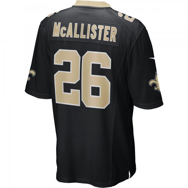 Men's New Orleans Saints Deuce McAllister Nike Black Game Retired Player Jersey