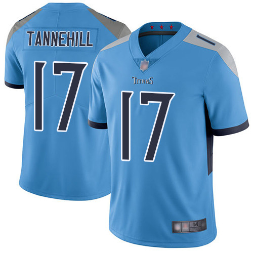 Men's #17 Ryan Tannehill Limited Light Blue NFL Tennessee Titans Alternate Vapor Untouchable Jersey