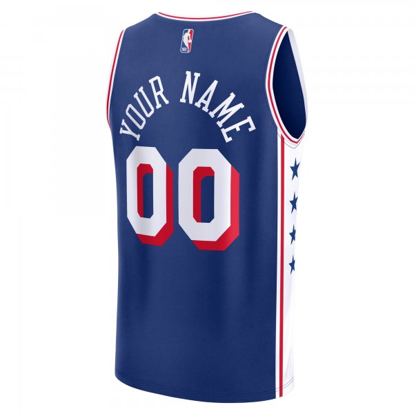 Men's Philadelphia 76ers  Fanatics Blue Custom Fast Break Jersey - Icon Edition