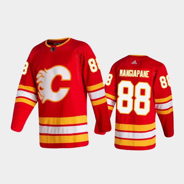 Men's Calgary Flames #88 Andrew Mangiapane Home Red 2020-21 NHL Jersey