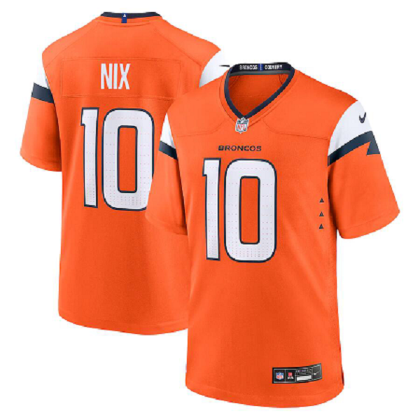 Youth Denver Broncos #10 Bo Nix Orange 2024 NFL Draft First Round Pick Player Limited Jersey