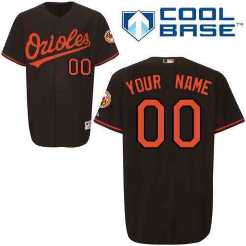 Baltimore Orioles Black Men's Customized MLB Jersey