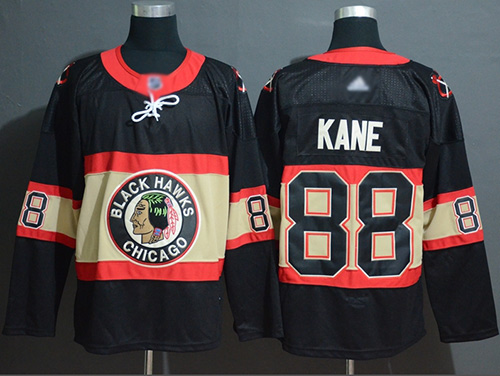 Chicago Blackhawks #88 Patrick Kane Black Throwback Stitched NHL Jersey