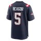 Men's New England Patriots Jalen Reagor Nike  Navy Team Game Jersey