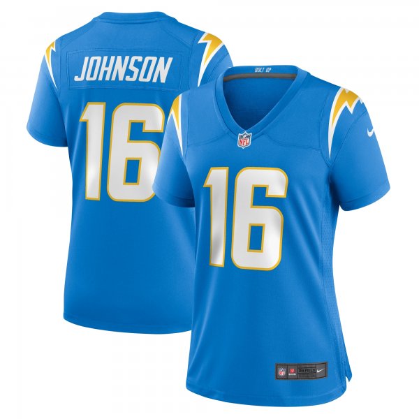 Women's Los Angeles Chargers Tyler Johnson Nike  Powder Blue Team Game Jersey