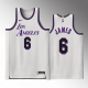 Men's NBA Los Angeles Lakers LeBron James 2022-23 #6 City Edition Jersey White