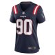 Women's New England Patriots Christian Barmore Nike Navy Player Game Jersey