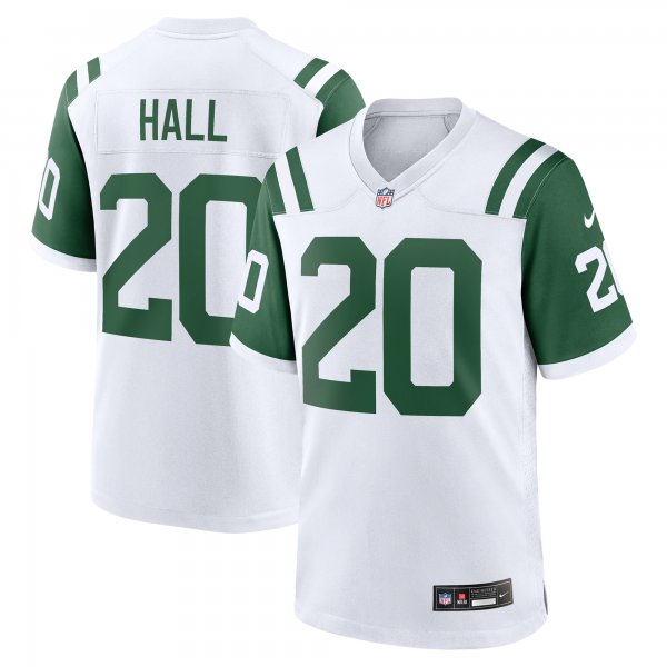 Men's New York Jets #20 Breece Hall Nike White Classic Alternate Jersey