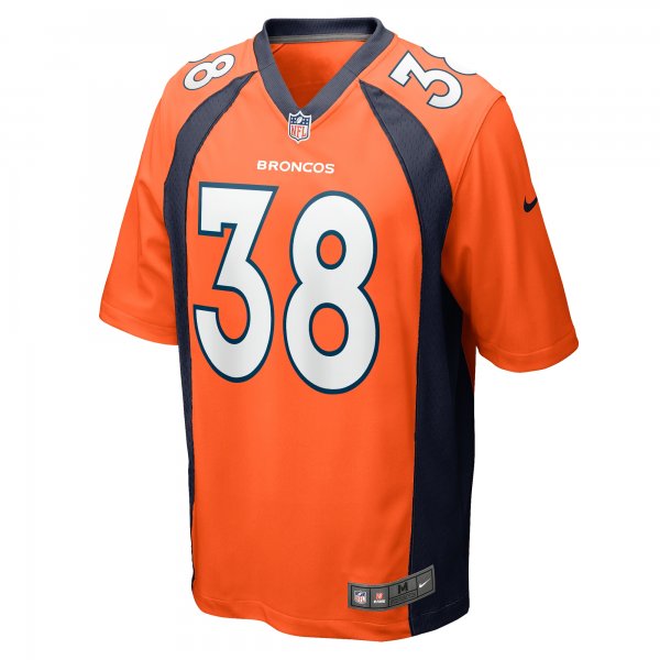 Men's Denver Broncos Devon Key Nike  Orange Team Game Jersey