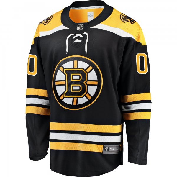 Men's Boston Bruins Fanatics Black Home Breakaway Custom Jersey