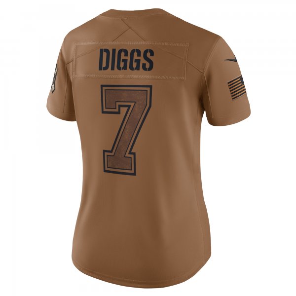 Women's Dallas Cowboys Trevon Diggs Nike Brown 2023 Salute To Service Limited Jersey