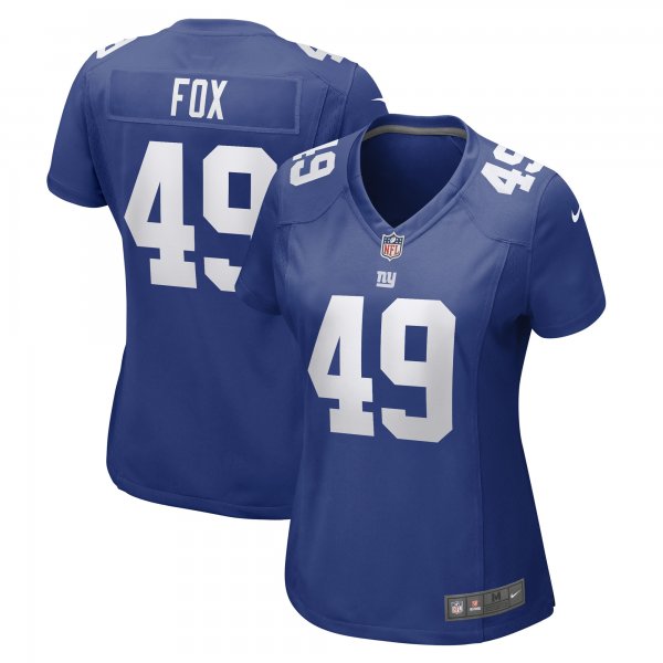 Women's New York Giants Tomon Fox Nike Royal Game Player Jersey