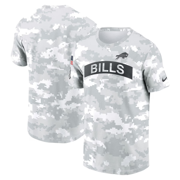 Men's Nike Arctic Camo Buffalo Bills 2024 Salute To Service Performance T-Shirt