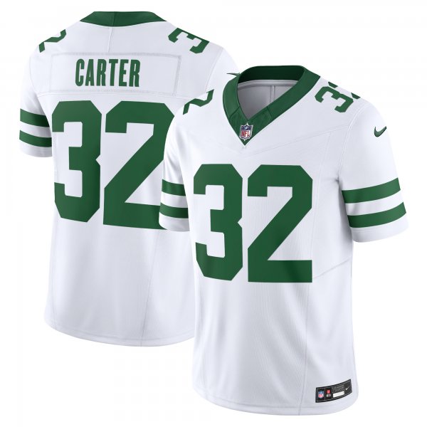 Men's New York Jets Michael Carter Nike Legacy White Vapor F.U.S.E. Limited Jersey