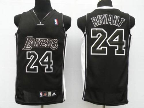 Men's Adidas Los Angeles Lakers #24 Kobe Bryant Stitched Black Shadow NBA Jersey