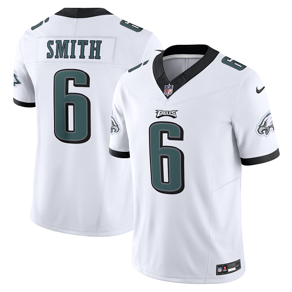 Men's Philadelphia Eagles #6 DeVonta Smith Nike White Vapor F.U.S.E. Limited NFL Jersey