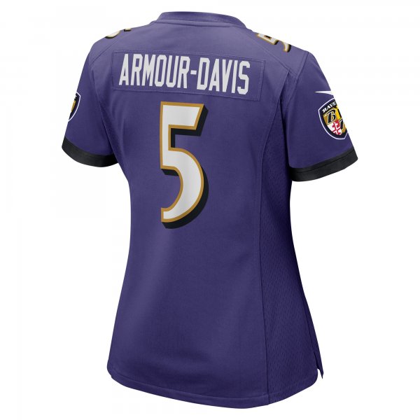 Women's Baltimore Ravens Jalyn Armour-Davis Nike Purple Game Player Jersey