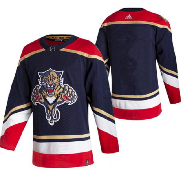 Men's Florida Panthers 2021 Reverse Retro Navy Team Jersey