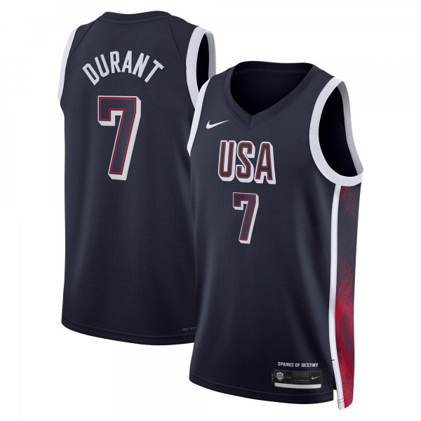 Unisex Men's USA Basketball #7 Kevin Durant Nike Navy 2024 Swingman Player Jersey