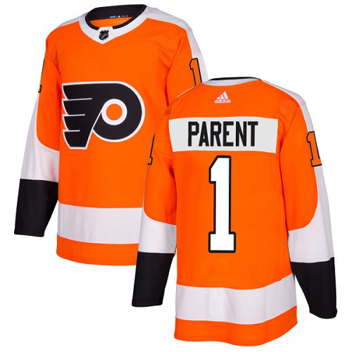 Women's Adidas Philadelphia Flyers #1 Bernie Parent Orange Home Stitched NHL Jersey