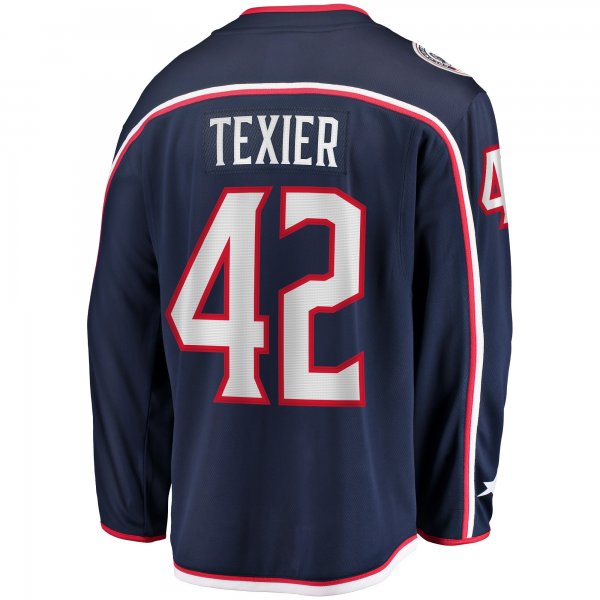 Men's Columbus Blue Jackets Alexandre Texier Fanatics Navy Home Breakaway Player Jersey