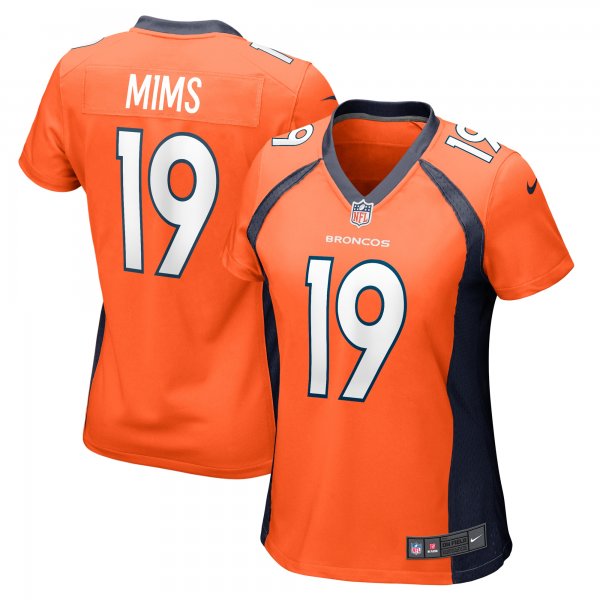 Women's Denver Broncos Marvin Mims Jr Nike  Orange Team Game Jersey