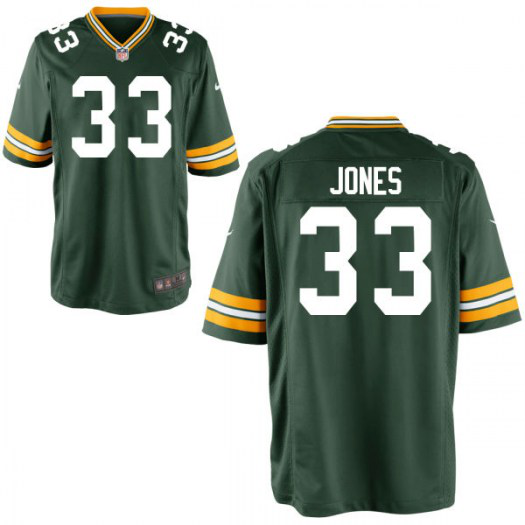 Nike Green Bay Packers #33 Aaron Jones Youth Game Green NFL Jersey