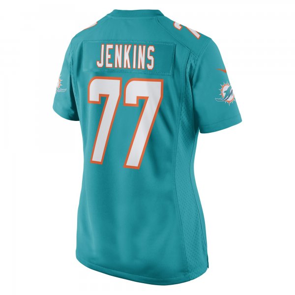 Women's Miami Dolphins John Jenkins Nike Aqua Game Player Jersey