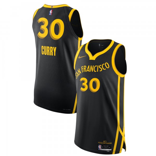 Men's Golden State Warriors Stephen Curry Nike Black  Jersey - City Edition