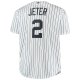 Men's New York Yankees Derek Jeter White Big & Tall Replica Player Jersey