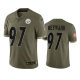 Pittsburgh Steelers Cameron Heyward #97 Olive 2022 Salute To Service Limited Jersey