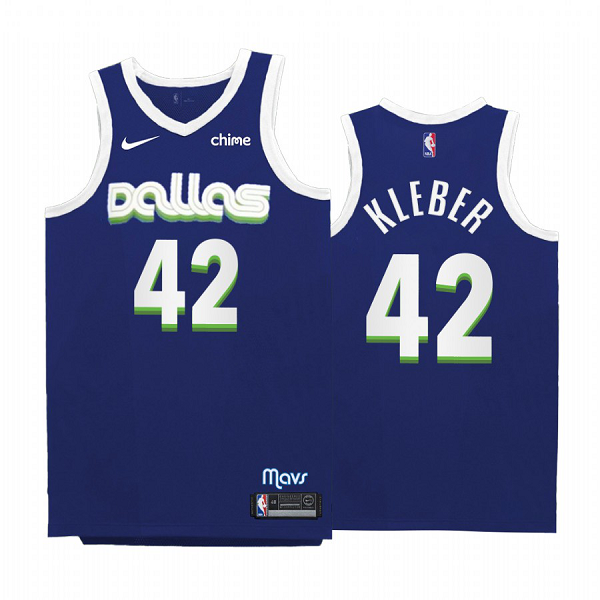 Men's NBA Dallas Mavericks Maxi Kleber Navy #42 2022-23 City Edition Jersey