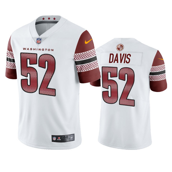 Men's Washington Commanders #52 Jamin Davis White Vapor Untouchable Stitched Football Jersey