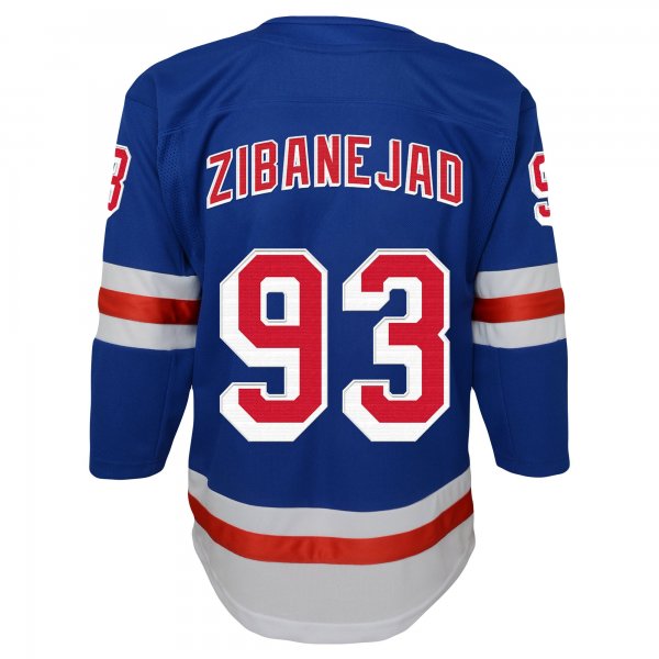 Youth New York Rangers Mika Zibanejad Blue Home Premier Player Jersey