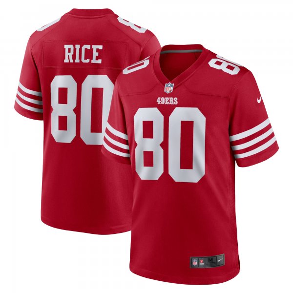 Men's San Francisco 49ers Jerry Rice Nike Scarlet Retired Team Player Game Jersey