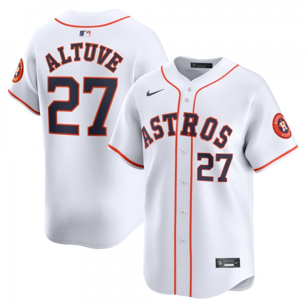 Men's Houston Astros Jose Altuve Nike White Home Limited Player Jersey