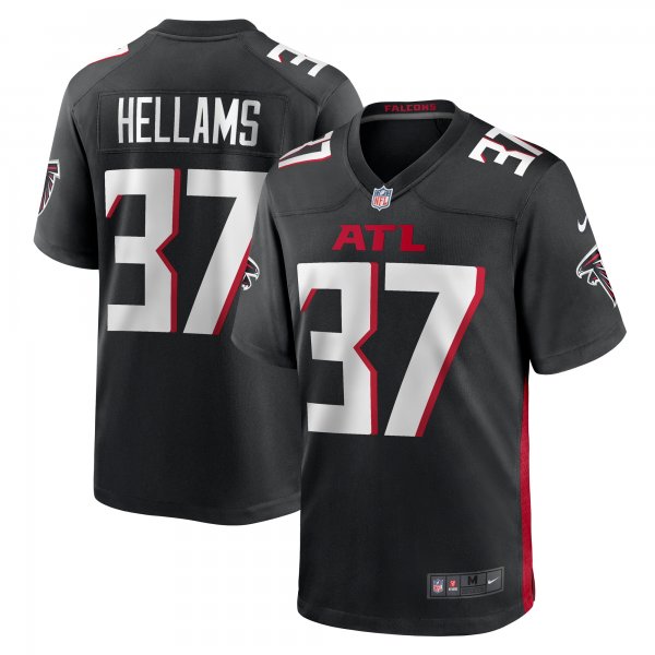 Men's Atlanta Falcons DeMarcco Hellams Nike  Black Team Game Jersey