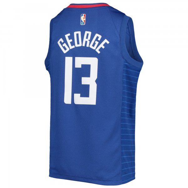 Youth LA Clippers Paul George Nike Royal 2021/22 Diamond Swingman Jersey - Icon Edition